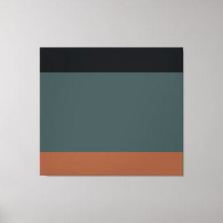 Modern Minimalist Tri-Tone: Charcoal, Slate, and O Canvas Afdruk