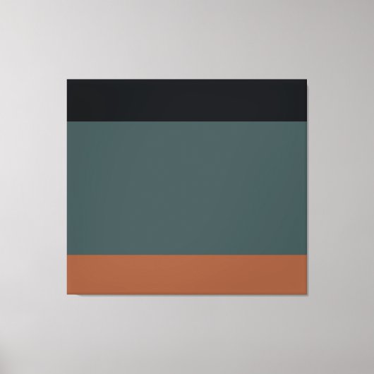 Modern Minimalist Tri-Tone: Charcoal, Slate, and O Canvas Afdruk (Voorkant)