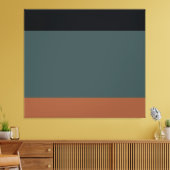 Modern Minimalist Tri-Tone: Charcoal, Slate, and O Canvas Afdruk (Insitu (Woonkamer))