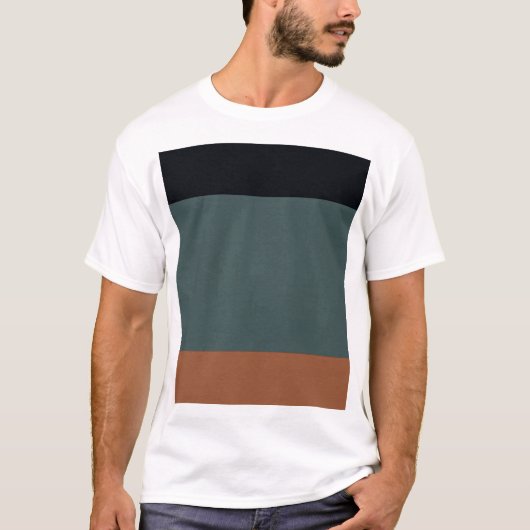 Modern Minimalist Tri-Tone: Charcoal, Slate, and O T-shirt (Voorkant)