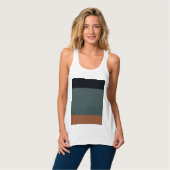 Modern Minimalist Tri-Tone: Charcoal, Slate, and O Tanktop (Volledige Voorkant)