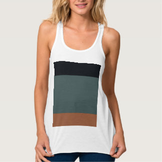 Modern Minimalist Tri-Tone: Charcoal, Slate, and O Tanktop