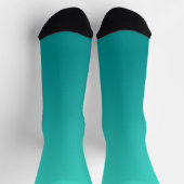 Modern minimalist Turquoise Blauwgroen Ombre Sokken (Top)