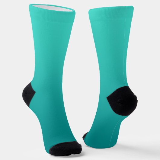 Modern minimalist Turquoise Blauwgroen Ombre Sokken (Gebogen)