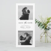Modern Minimalist Two Photo Wedding Bookmark Save The Date (Staand voorkant)