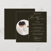 Modern minimalist Typografie Foto Vrijgezellenfees Kaart (Voorkant / Achterkant)