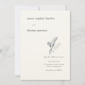 Modern minimalist Typografie Lily Valley Wedding Kaart (Voorkant)