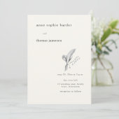 Modern minimalist Typografie Lily Valley Wedding Kaart (Staand voorkant)