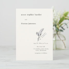Modern minimalist Typografie Lily Valley Wedding Kaart