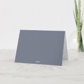 Modern minimalist Typografie Navy Blue Gray Bedankkaart (Achterkant)