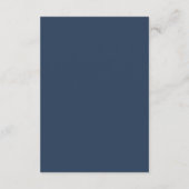 Modern minimalist Typografie Navy Blue Gray Informatiekaartje (Achterkant)