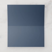 Modern minimalist Typografie Navy Blue Gray Plaatskaartje (Binnenkant ongevouwen)