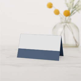 Modern minimalist Typografie Navy Blue Gray Plaatskaartje