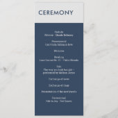 Modern minimalist Typografie Navy Blue Gray Programmakaart (Voorkant)