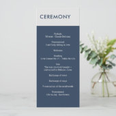 Modern minimalist Typografie Navy Blue Gray Programmakaart (Staand voorkant)