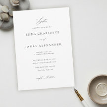 Modern Minimalist Typography Calligraphy Wedding