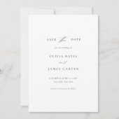 Modern Minimalist Typography Calligraphy Wedding Save The Date (Voorkant)
