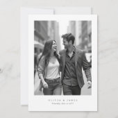 Modern Minimalist Typography Calligraphy Wedding Save The Date (Achterkant)