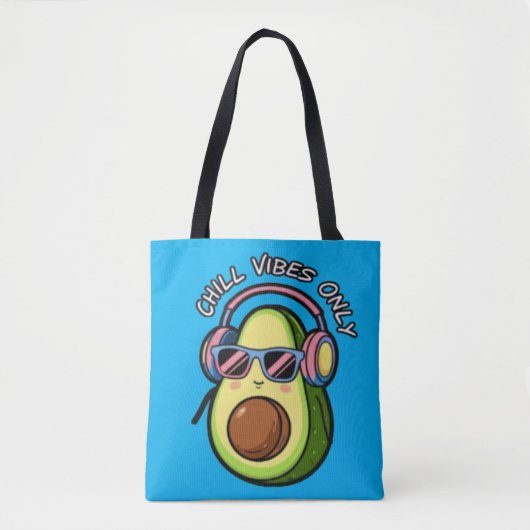Modern Minimalist Typography Chill Vibes Only Tote Bag (Voorkant)
