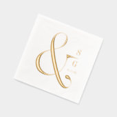 Modern minimalist typography couples monogram folie servetten (Links)