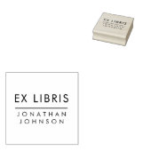 Modern Minimalist Typography Custom Name Ex Libris Rubberstempel (Gestempeld)