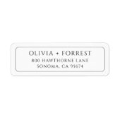 Modern Minimalist Typography Etiket (Voorkant)