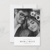 Modern minimalist Typography Photo Wedding Bedankkaart (Voorkant)