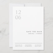 Modern Minimalist Typography Photo Wedding Save The Date (Achterkant)