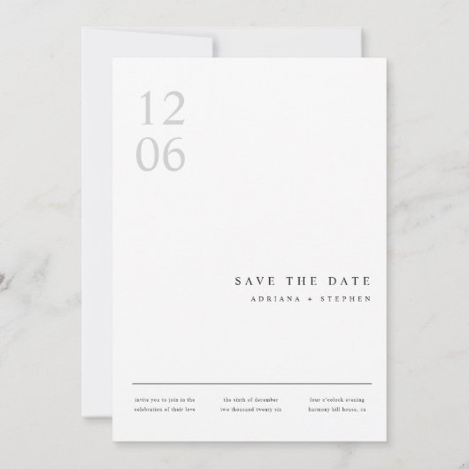 Modern Minimalist Typography Photo Wedding Save The Date (Achterkant)