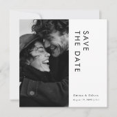 Modern minimalist Typography Photo Wedding Save The Date (Voorkant)