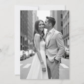 Modern Minimalist Typography Wedding Announcement Kaart (Achterkant)