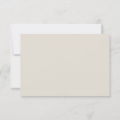 Modern minimalist Typography Wedding Taupe Meal RSVP Kaartje (Achterkant)