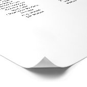 Modern minimalist up to 15 tables seating plan poster (Hoek)