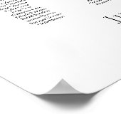 Modern minimalist up to 20 tables seating plan poster (Hoek)