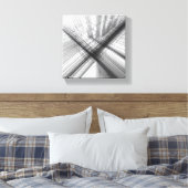 Modern Minimalist Urban Wireframe - Abstract 3D Canvas Afdruk (Insitu (Slaapkamer))