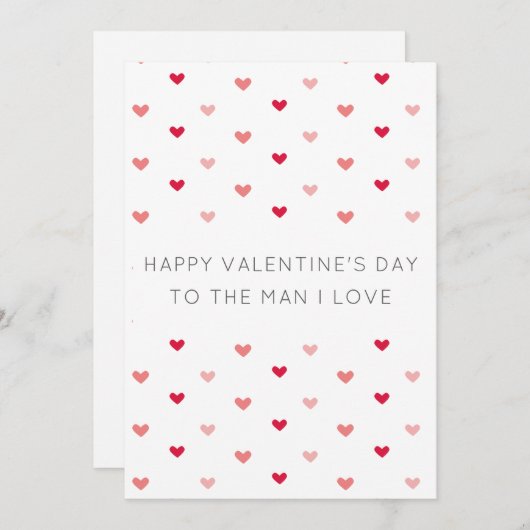 Modern Minimalist Valentine's Day Card (Voorkant / Achterkant)