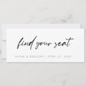 Modern Minimalist Vind uw Seat Header Kaart (Voorkant)