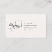 Modern Minimalist Virtual Assistant Professional  Visitekaartje (Achterkant)