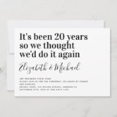 Modern minimalist Vow Renewal Kaart (Voorkant)