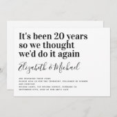 Modern minimalist Vow Renewal Kaart (Voorkant / Achterkant)