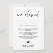 Modern Minimalist We Eloped Photo Announcement Kaart (Achterkant)