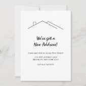 Modern Minimalist We hebben een nieuw adres in bew Aankondiging (Voorkant)