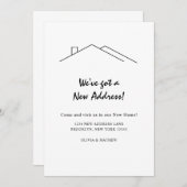 Modern Minimalist We hebben een nieuw adres in bew Aankondiging (Voorkant / Achterkant)