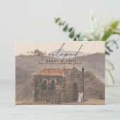 Modern minimalist We hebben het script bruiloft ui Aankondiging (Staand voorkant)