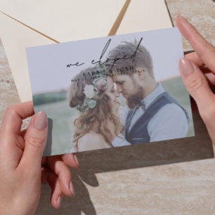 Modern minimalist We hebben het script bruiloft ui Aankondiging