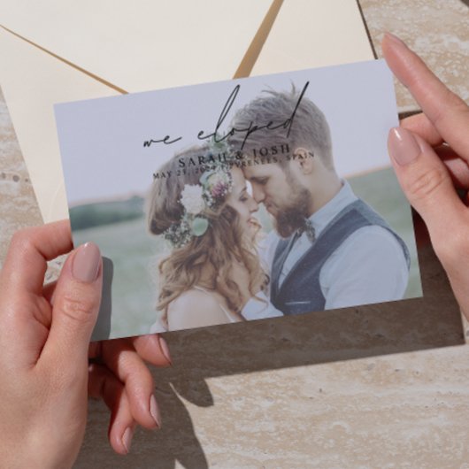 Modern minimalist We hebben het script bruiloft ui Aankondiging