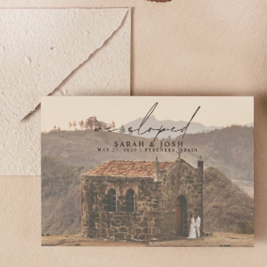 Modern minimalist We hebben het script bruiloft ui Aankondiging