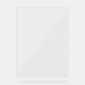 Modern Minimalist Wedding Acrylic Welcome Sign Acryl Bord (Voorkant)