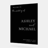 Modern Minimalist Wedding Acrylic Welcome Sign Acryl Bord (Hoek)