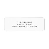 Modern Minimalist Wedding Address Label (Voorkant)